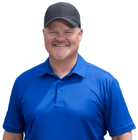 Technician Standing outside of a house